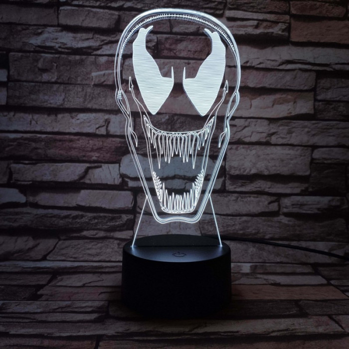 Venom 7 színű 3D led lámpa