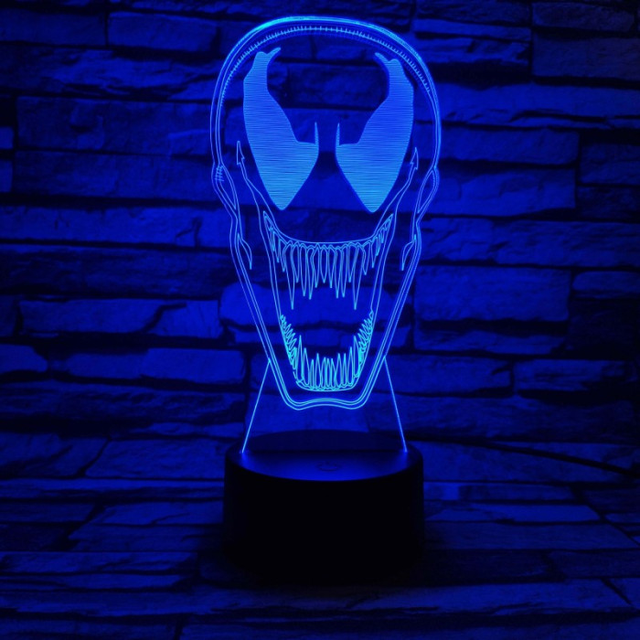 Venom 7 színű 3D led lámpa