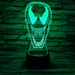 Venom 7 színű 3D led lámpa