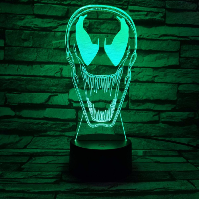 Venom 7 színű 3D led lámpa