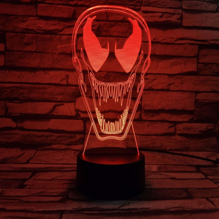 Venom 7 színű 3D led lámpa