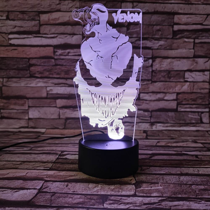 Venom 7 színű 3D led lámpa