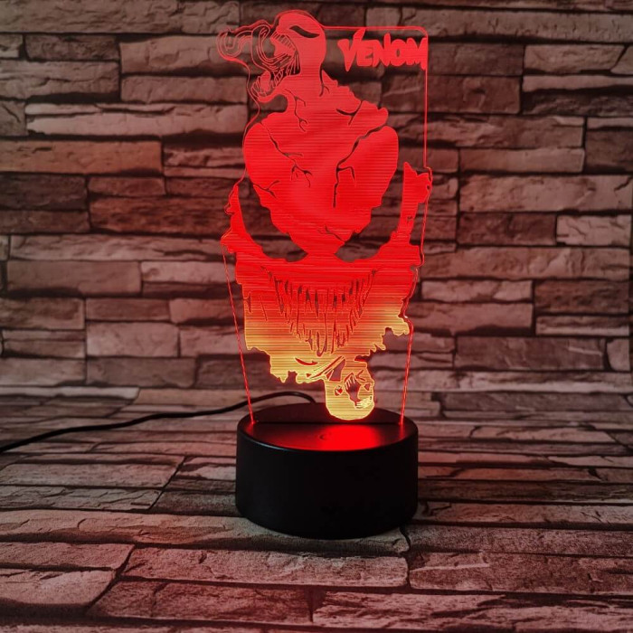 Venom 7 színű 3D led lámpa