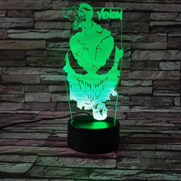 Venom 7 színű 3D led lámpa