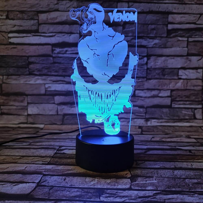 Venom 7 színű 3D led lámpa