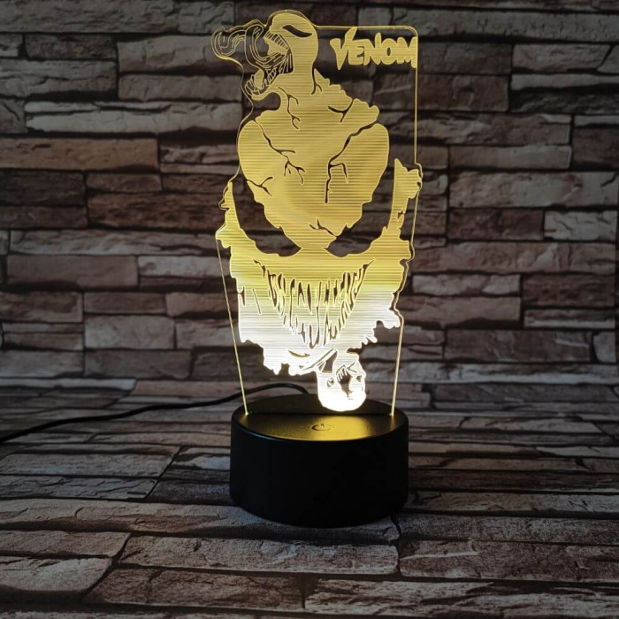 Venom 7 színű 3D led lámpa