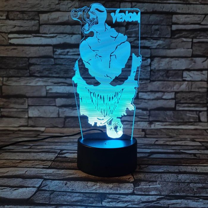 Venom 7 színű 3D led lámpa