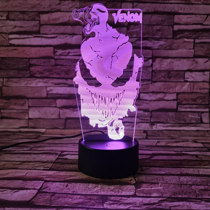 Venom 7 színű 3D led lámpa