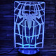 Pók hálójában 7 színű  3D led lámpa