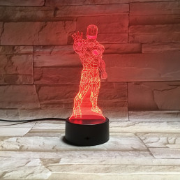 Acélember 3D led lámpa