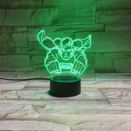 Szuper Ember 7 színű 3D led lámpa