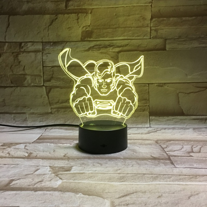 Szuper Ember 7 színű 3D led lámpa