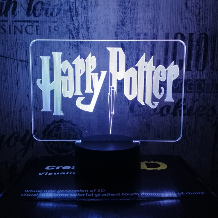 Harry Potter 7 színű 3D led lámpa