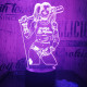 Harley Quinn  7 színű 3D led lámpa