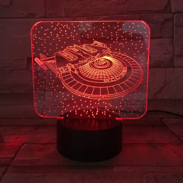 Űrhajó 7 színű 3D led lámpa