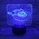 Űrhajó 7 színű 3D led lámpa
