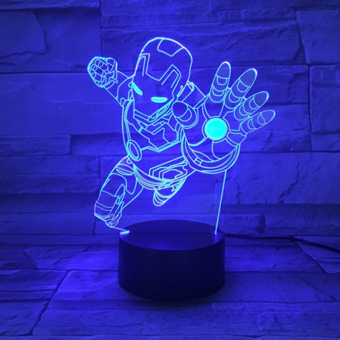 Acélember 2  3D led lámpa