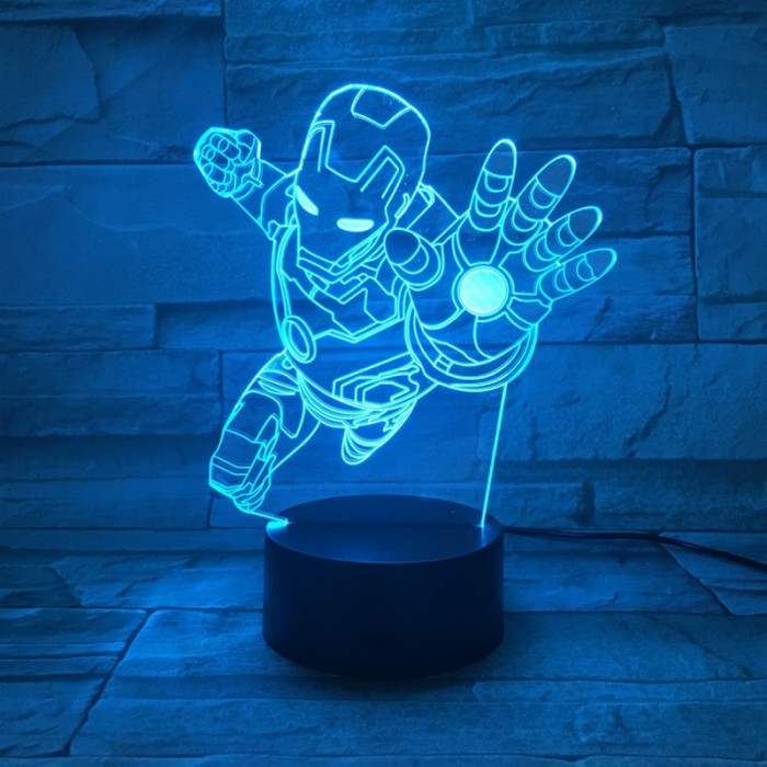 Acélember 2  3D led lámpa