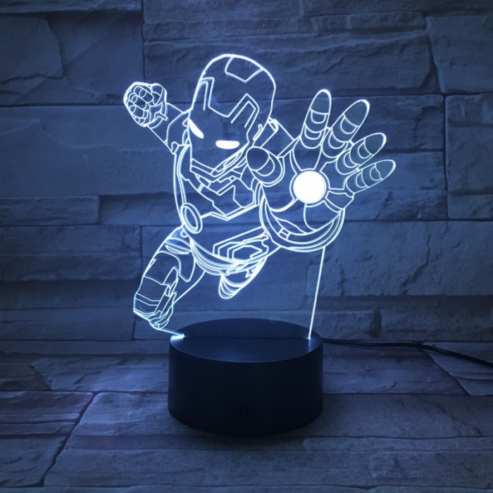 Acélember 2  3D led lámpa