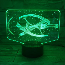 Űrállomás  7 színű 3D led lámpa