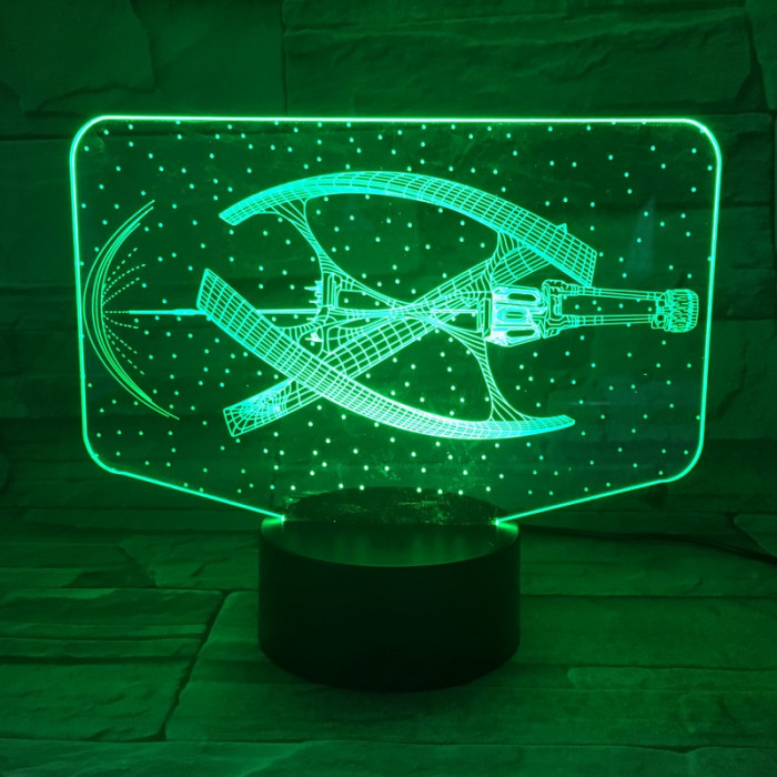 Űrállomás  7 színű 3D led lámpa