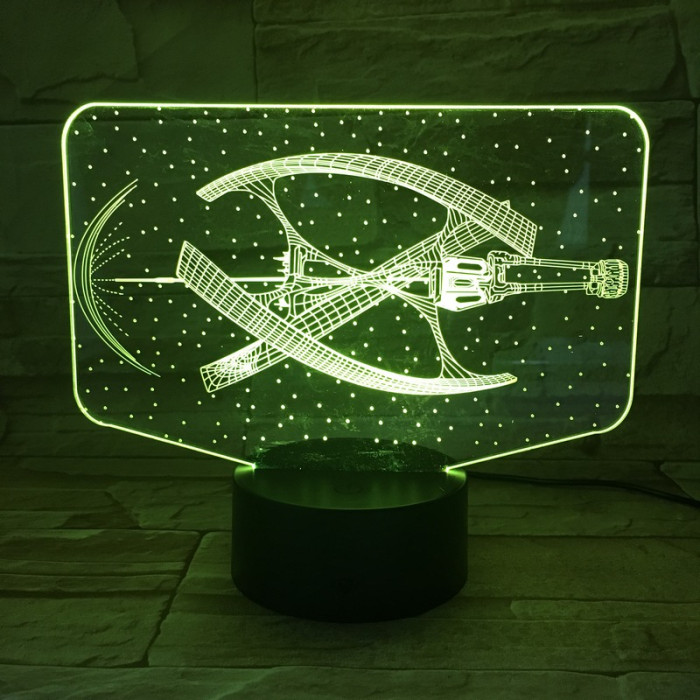 Űrállomás  7 színű 3D led lámpa