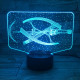 Űrállomás  7 színű 3D led lámpa