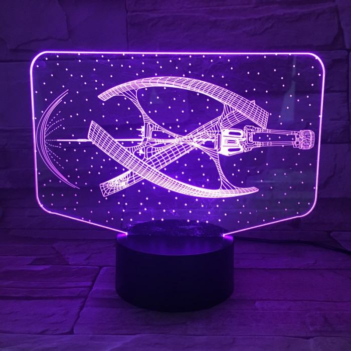 Űrállomás  7 színű 3D led lámpa