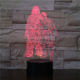 Két Jó barát 3D led lámpa