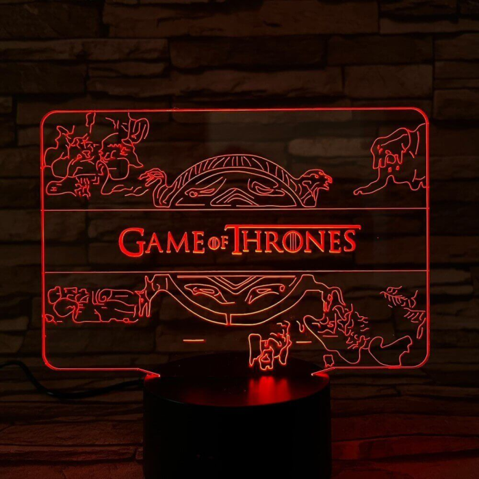 Game of Thrones logó 3D led lámpa