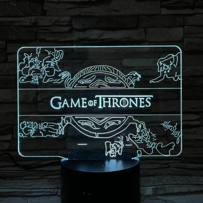 Game of Thrones logó 3D led lámpa