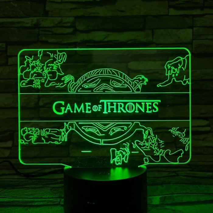 Game of Thrones logó 3D led lámpa