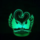 Hattyú szív 7 színű 3D led lámpa