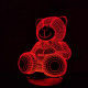 Maci I Love You 7 színű 3D led lámpa