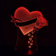 Szív Rózsa 7 színű led lámpa