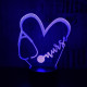 Doktor Love 7 színű 3D led lámpa