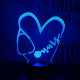 Doktor Love 7 színű 3D led lámpa