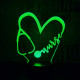 Doktor Love 7 színű 3D led lámpa