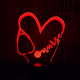 Doktor Love 7 színű 3D led lámpa