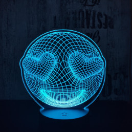 Smile szív 7 színű 3D led lámpa