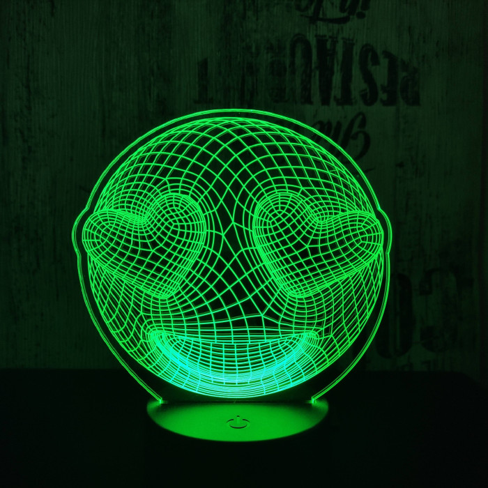 Smile szív 7 színű 3D led lámpa