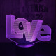 Love kocka 7 színű 3D led lámpa