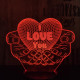 Kézben szív 7 színű  3D led lámpa