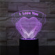 Szív a Kézben 7 színű 3D led lámpa