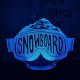 Snowboard  7 színű  3D led lámpa