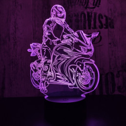 Gyorsasági motor 2 3D led lámpa