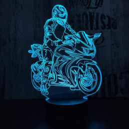 Gyorsasági motor 2 3D led lámpa