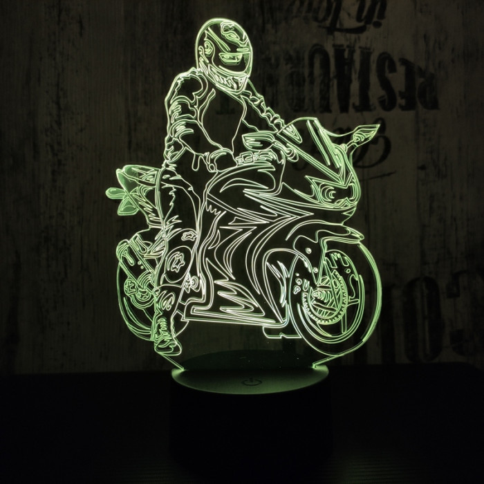 Gyorsasági motor 2 3D led lámpa