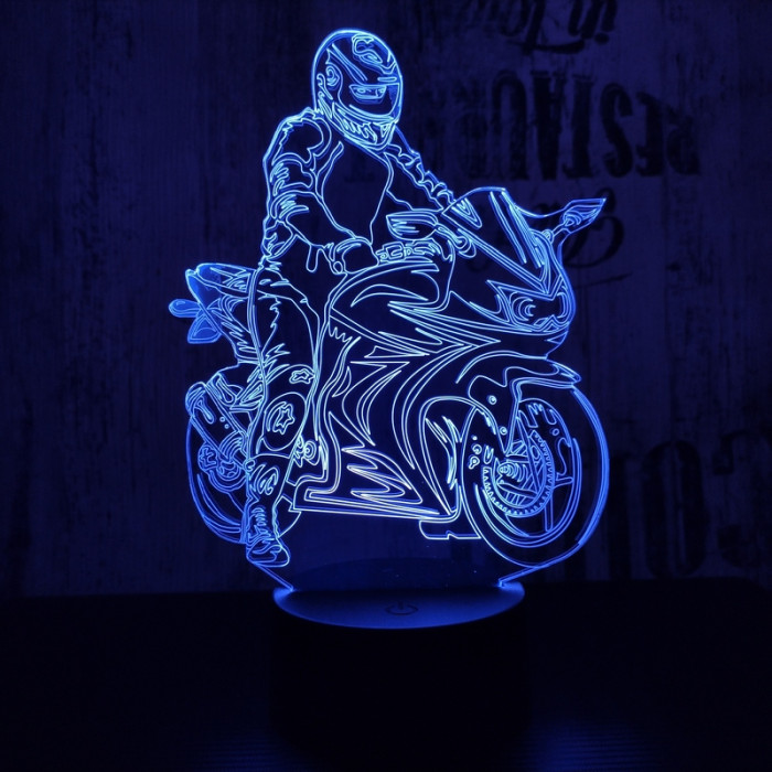 Gyorsasági motor 2 3D led lámpa