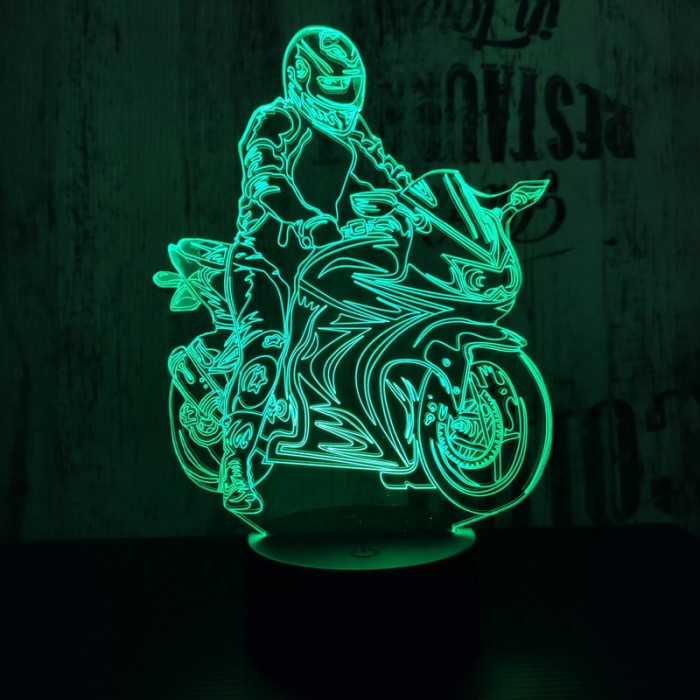 Gyorsasági motor 2 3D led lámpa